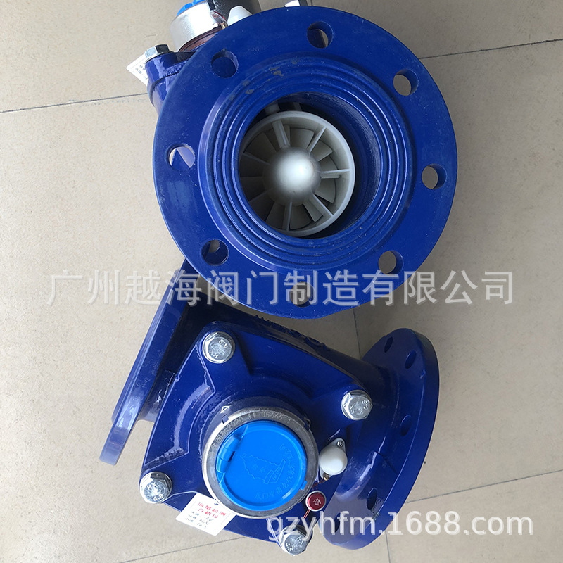 供应可拆式螺纹法兰水表dn32 水平螺翼式水厂家用水表dn100