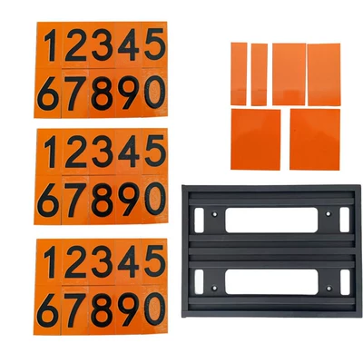 2025 New National Standard Hazardous Warning sign - frame-3-sets-of-numbers-blank-board