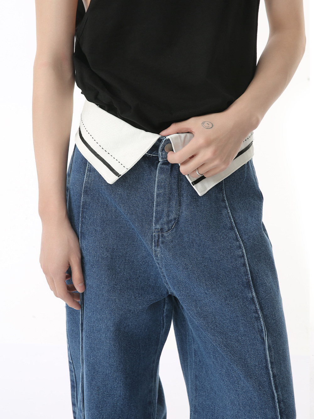 MTLCLOTHES Ropa de hombre | Deconstrucción del diseño de contraste de la cintura de nicho