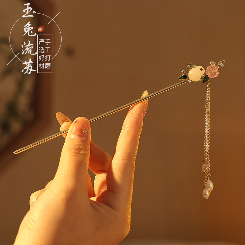 Clipper de cabello antiguo estilo de alta sensación simple y moderno nuevo estilo chino paso de cabello de cabello de cabello de cabello chino Cheongsam adornamiento para el cabello