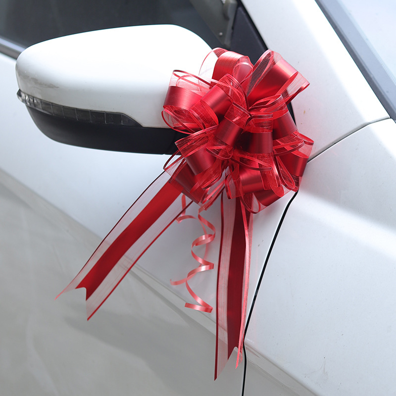 Heji festivo boda romántica decoración del coche boda decoración del coche arco coche tire flor cinta boda Boda boda suministros de la boda