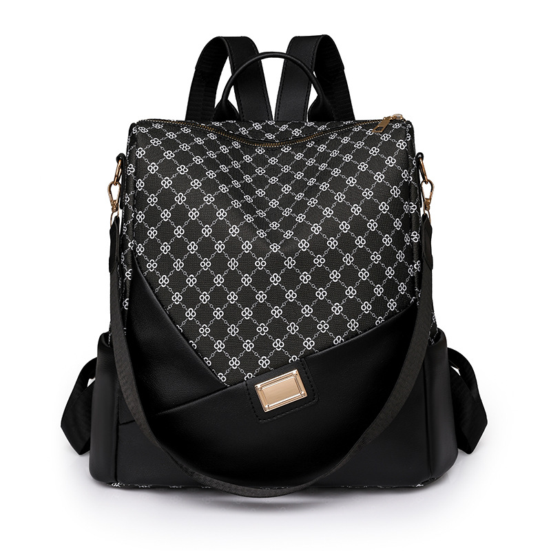 Bolsos para mujer 2024 nueva moda color de contraste para mujer mochila de viaje multifuncional de gran capacidad casual