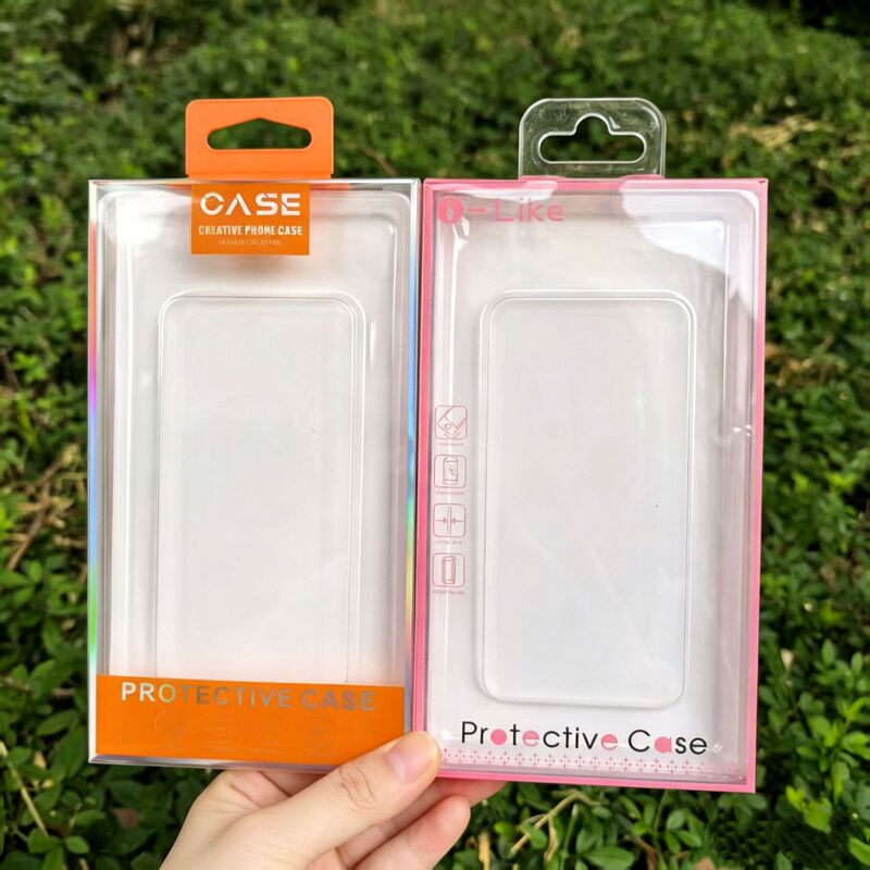 Universal Mobile Phone Case Outer Packaging Plastic Box with Visible Window and Inner Tray for Apple 17 Pro Max Phone Case Packaging Box