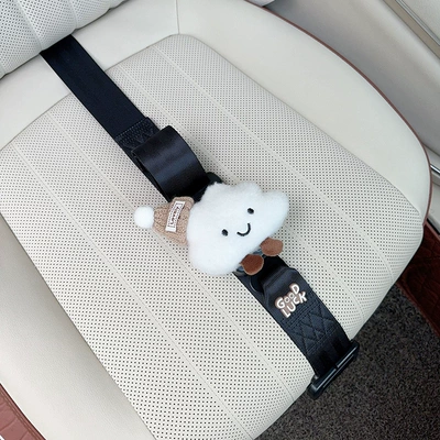 Pregnancy Late-Stage Driving Artifact, Abdominal: Car seat belt - three-point-anti-strangle-safety-belt-black-khaki-hat-white-clouds