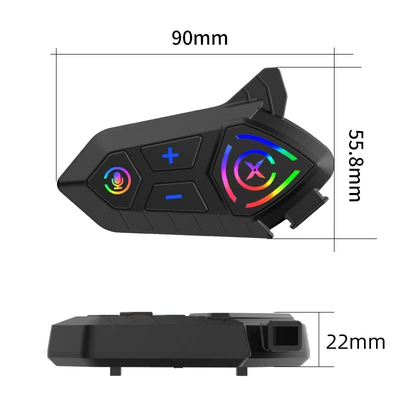 Dual-Person Intercom, Waterproof, Noise-Cancelling Motorcycle – Motorcycle Helmet Headset