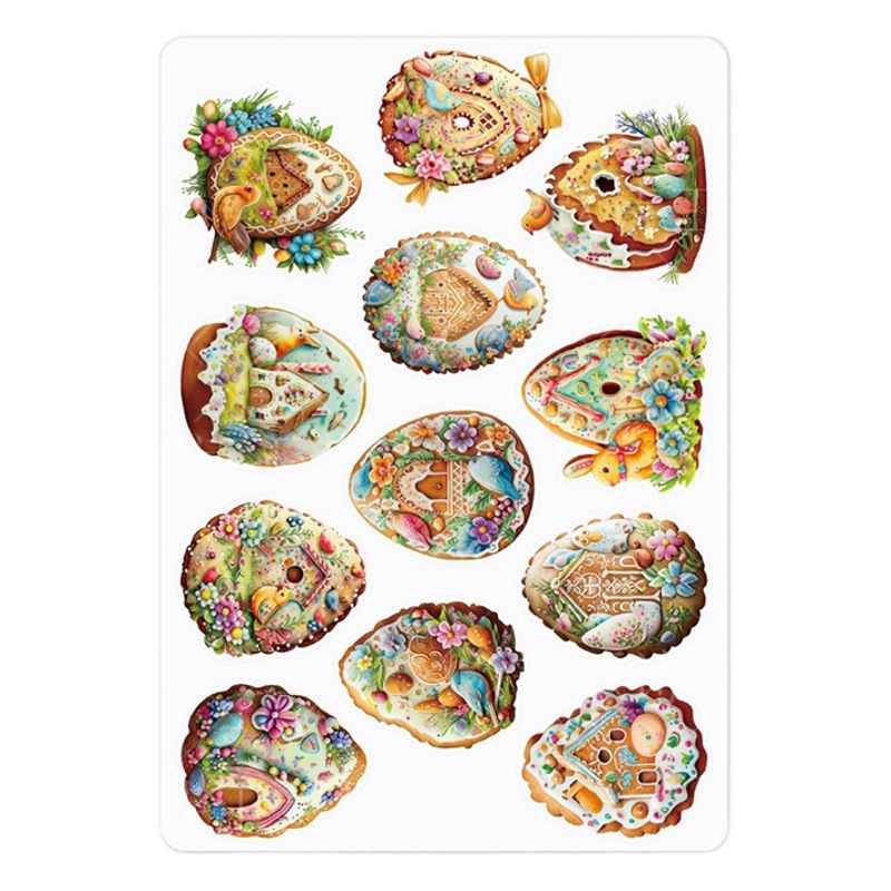 2024 Nueva etiqueta engomada de la decoración del Partido de Pascua conejo Carnaval fiesta de vacaciones etiqueta engomada del diario