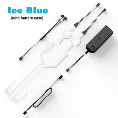 cold light bar can be – Cold light sheet - one-to-two-helmet-strips-rechargeable-model-colorless-ice-blue