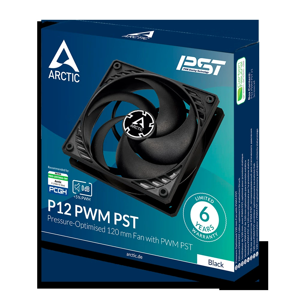 ARCTIC PWM PST BLACK-White терморегулирование 12 см корпус вентилятора охлаждения для настольного ПК