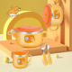 316 stainless steel baby water-filling insulation bowl with lid children's tableware cartoon eating bowl baby Bowl