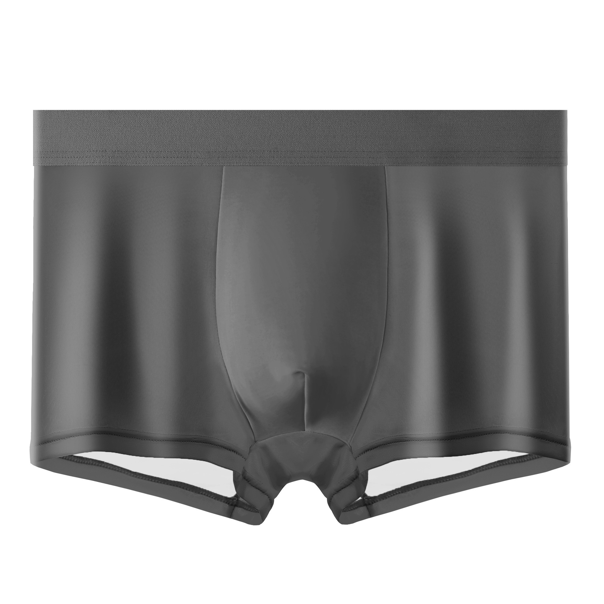 Dark gray [flat angle mid waist ice silk]