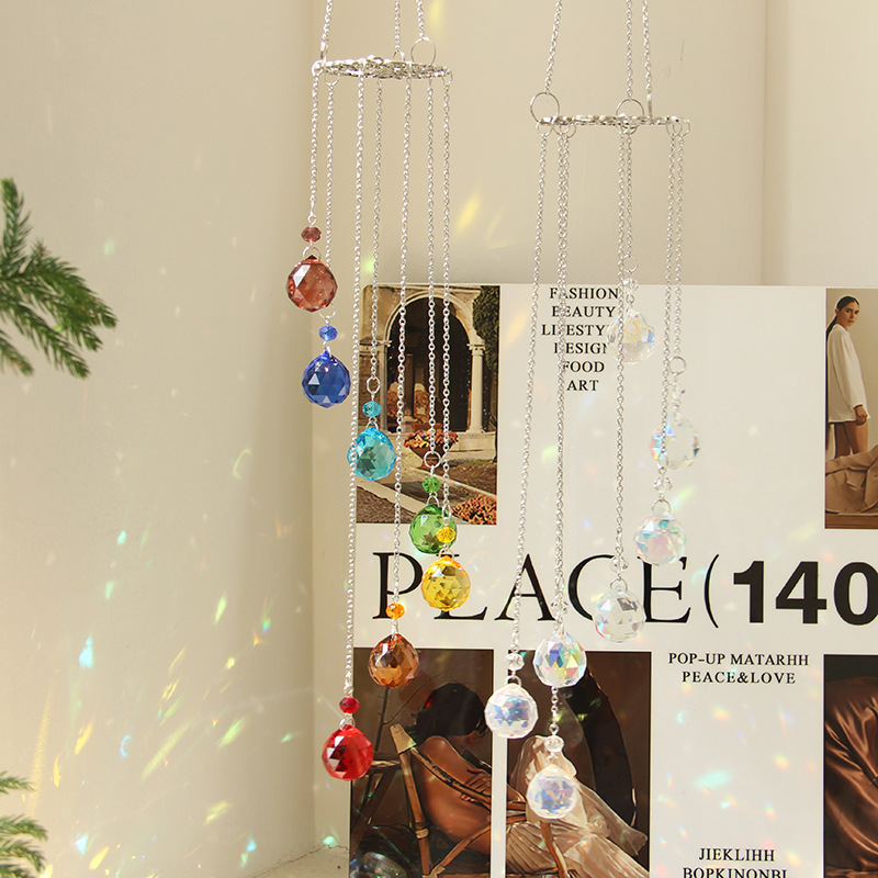 Tree Of Life Crystal Sun Catcher And Hanging Wind Chime Decor_voghion.com