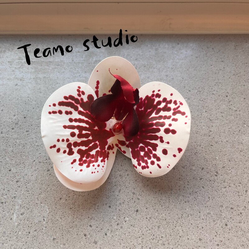 胡蝶蘭シミュレーション花お土産3dプリントフィルム高品質花頭装飾風呂敷精致結婚式|undefined