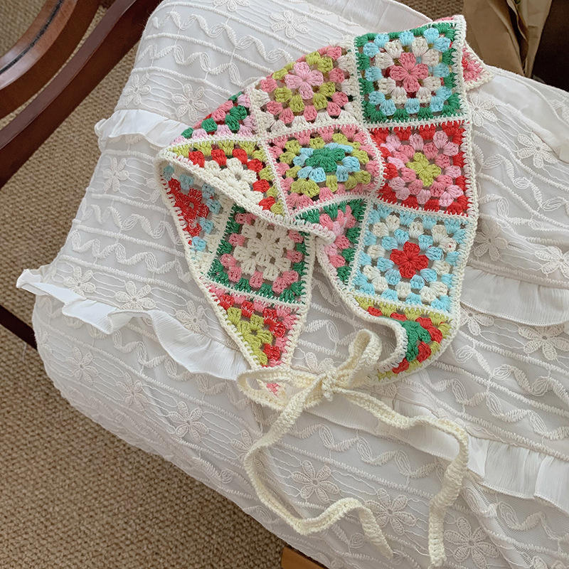 Dulce ins toallas triangulares francesas vino retro rojo cóncavo forma de toallas triangulares japonesas hechas a mano toallas de gancho