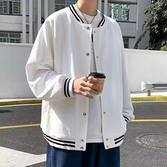 跨境代发港风潮牌夹克外套男春秋季百搭棒球服潮流宽松夹克外套男