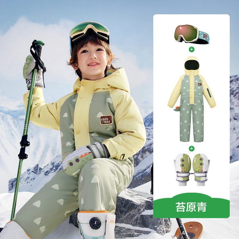 Mono de esquí infantil impermeable y térmico unisex image 14