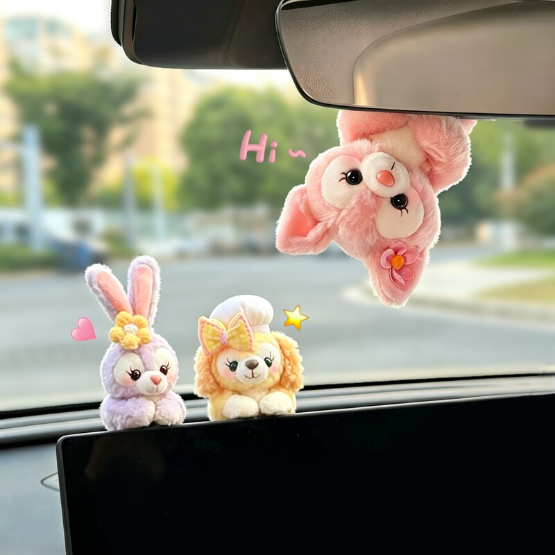 2026 New Car Rearview Mirror Ornament Linabell Lying Doll Car Interior Dashboard Screen Decoration Cute for Girls 2026 New Car Rearview Mirror Ornament Linabell Lying Doll Car Interior Dashboard Screen Decoration Cute for Girls