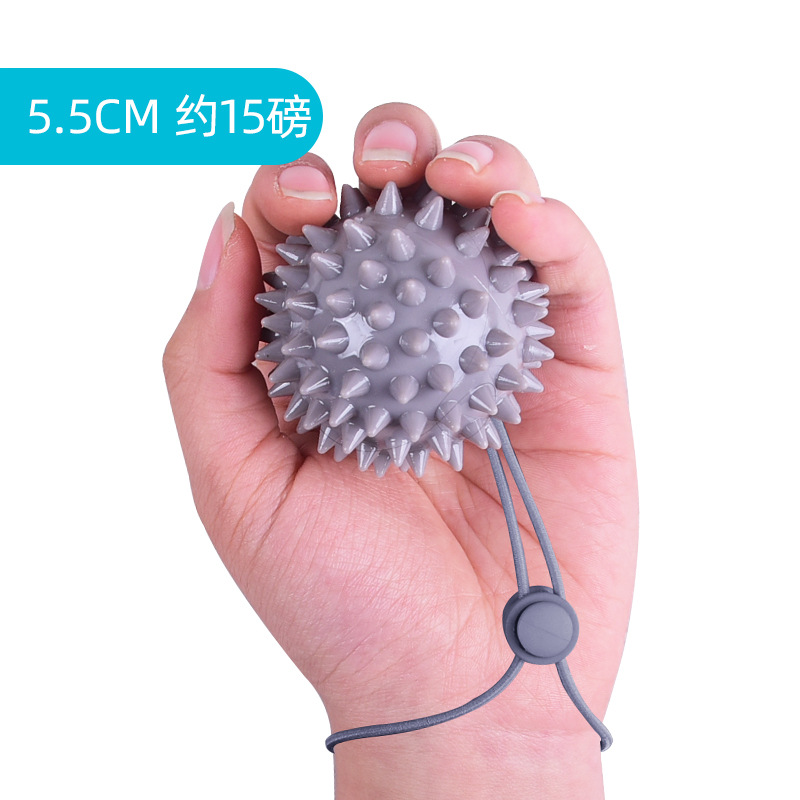 TPR Bola de erizo de cuatro dedos Entrenamiento de agarre primario Bola suave Rehabilitación de ancianos Parálisis parcial Masaje de viento Bola de dedos Práctica de manos