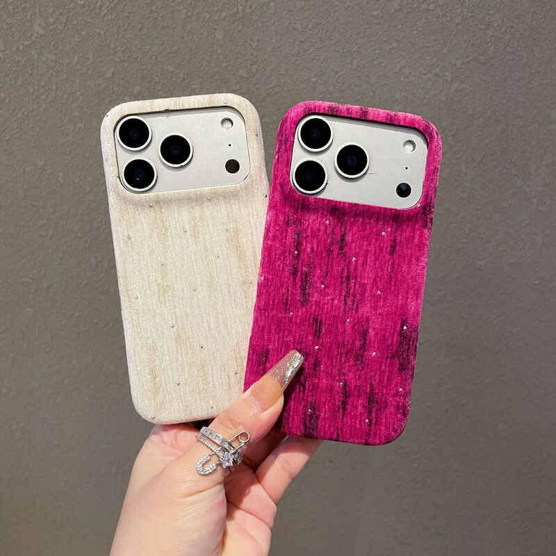 Autumn and Winter Retro Velvet Starry Sky Rhinestone Case Suitable for Apple 17 Pro Max Phone Case iPhone 16 Luxury 14 Hard Case