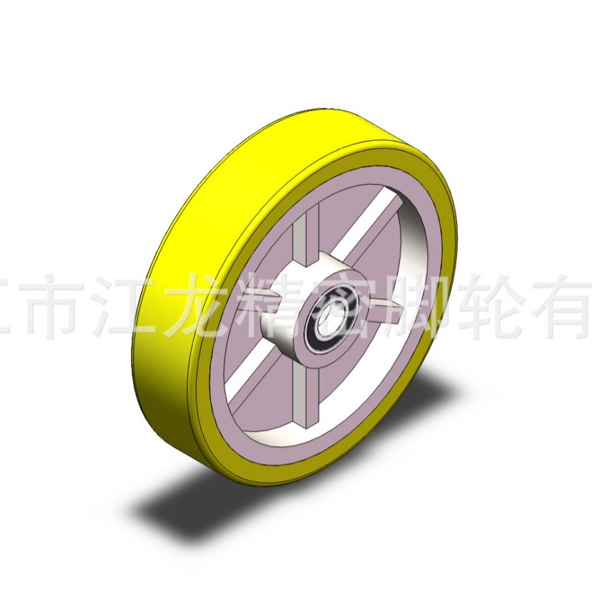 超重型钢制聚氨酯单轮 5500kgs江龙精密脚轮4寸5寸6寸8寸重型脚轮