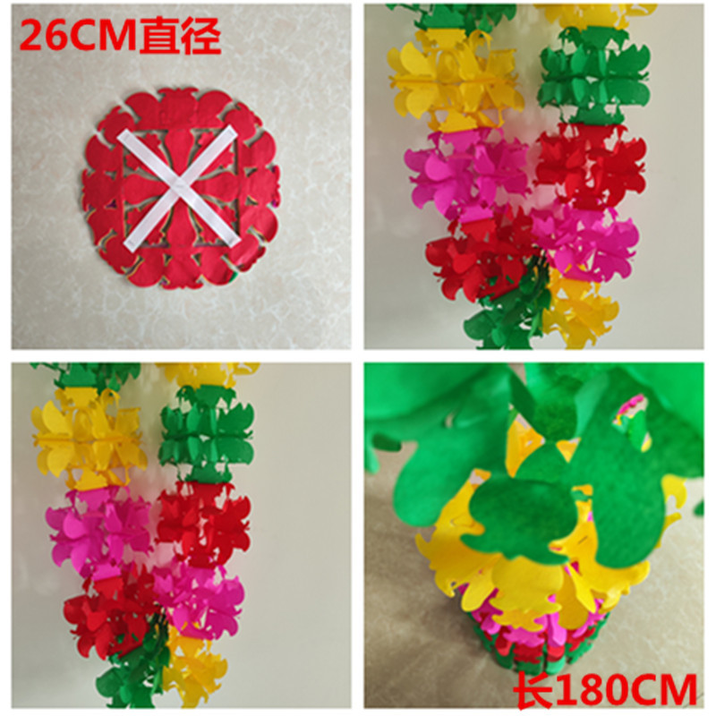 Fiesta Celebración Guirnalda lana rayas decoración de Navidad Garland cinta de la boda cepillado rayas de colores Navidad colgante