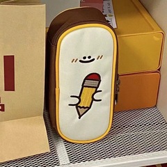 韓国鉛筆先刺繍ペンバッグ、見栄えの良い学生、大容量コンパートメント、多機能文具バッグ、鉛筆収納バッグ