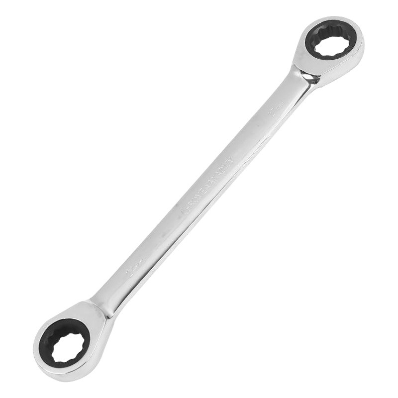 Llave de trinquete de doble cabeza herramienta de llave rápida traje de llave rápida de doble propósito de dos vías llave de ciruela reparación de automóviles