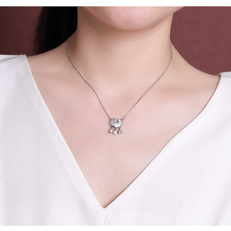 Bộ trang sức mặt dây chuyền bạc S925 cao cấp, khóa Như Ý sáng bóng — Mẫu bạc chi tiết 9