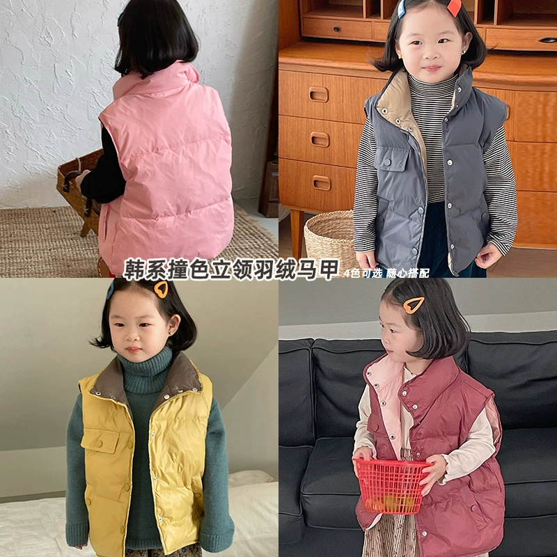 Новые детские пуховые жилеты для осени и зимы, повседневные детские жилеты для осени и зимы, детские пуховые жилеты, оптовая продажа топов
