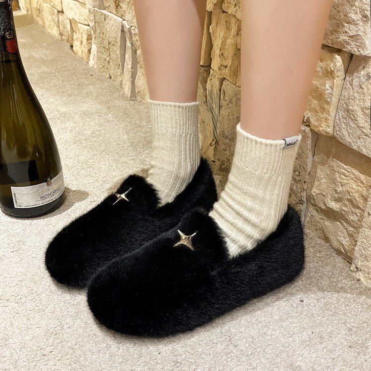 Scarpe casual donna in velluto imbottito calde invernali_voghion.com