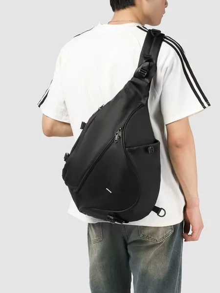 Cross-Border Japanese-Style New Bow and Arrow Bag Oxford Cloth Men's Sports Cycling Trendy Shoulder Bag Functional Crossbody Chest Bag for Men