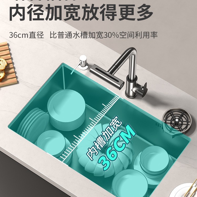 lavabo de verduras gris de pistola 304 gran fregadero de acero inoxidable fregadero de cocina mano nano lavabo lavabo lavabo