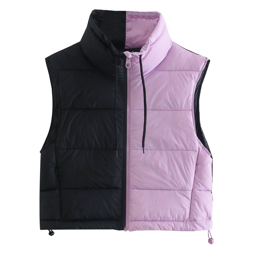 Европейская и американская трансграничная Внешняя торговля Amazon Европейская и американская женская одежда осенне-зимняя водолазка без рукавов теплый жилет с капюшоном хлопковый жилет