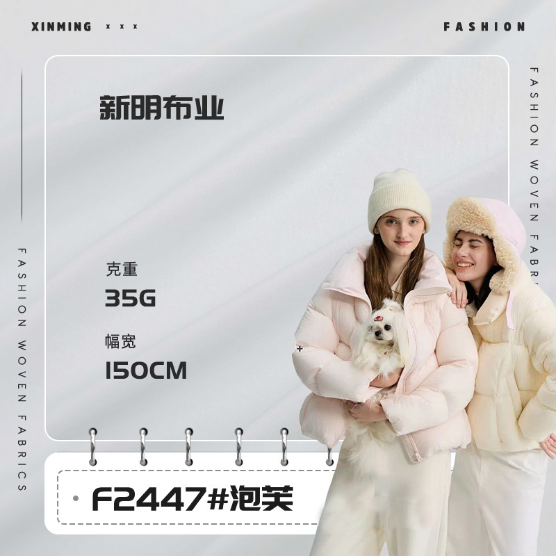 In-Stock down Jacket Fabric Nylon Windproof Wear-Resistant 520t Puffy Fabric Anti-Static Water-Repellent Nylon Woven Fabric