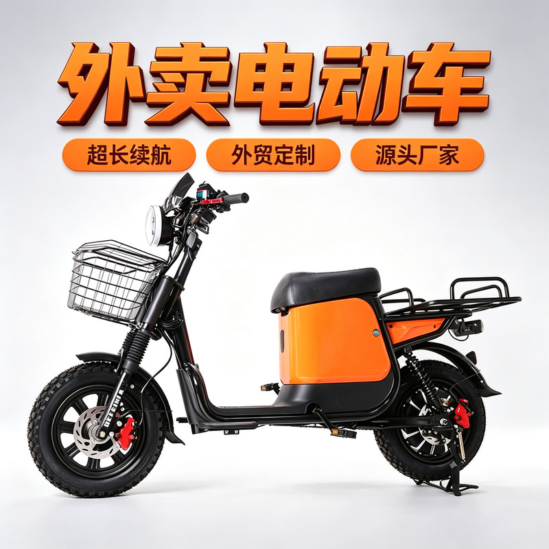 Long-range electric bike for food delivery, rental version, heavy-duty two-wheeled vehicle, important foreign trade custom electric bicycle