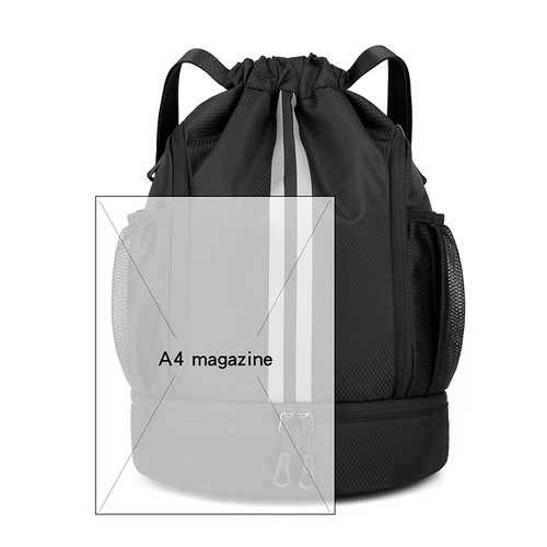 New Style Wet and Dry Separation Drawstring Double Shoulder Bag with Large Capacity Basketball Football Mouthwash Storage Bag for Men's Shoes and Travel for Women