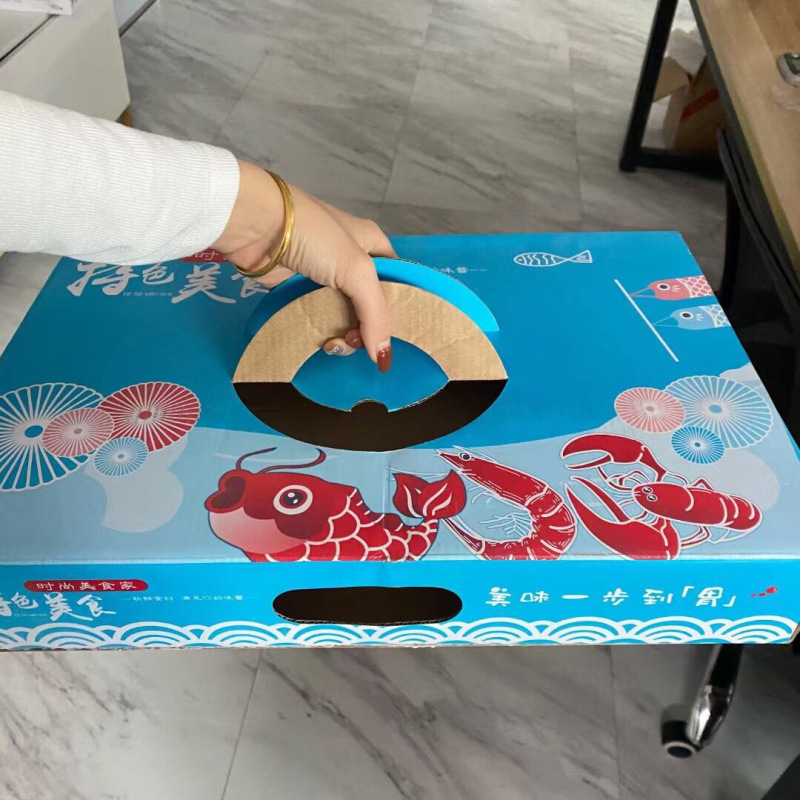 Caja de embalaje autocalentable con tapa de cinturón de pescado a la parrilla comercial, caja de papel de estaño de papel de aluminio grueso grande desechable rectangular
