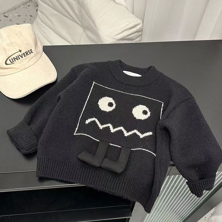 童装男童毛衣新款儿童2025毛衣加厚卡通针织衫宝宝秋冬韩版上衣