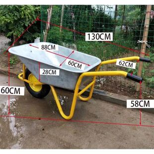 Unicycle Agricultural Handcart Single-Wheel Chicken Cart Handmade Bucket Cart Transport Cart Garbage Feed Sand and Soil Pushcart