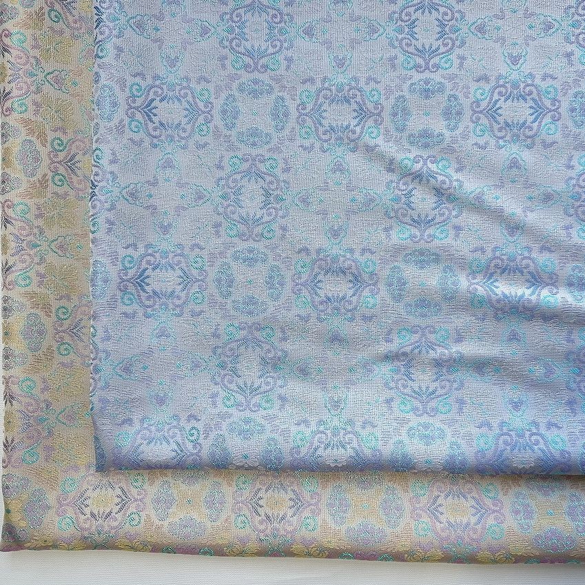 新中式仿宋锦人丝天丝高精密定胜如意纹提花交织汉服马甲连衣裙面