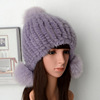 Cute woven baseball cap, keep warm fashionable winter hat, Korean style, increased thickness