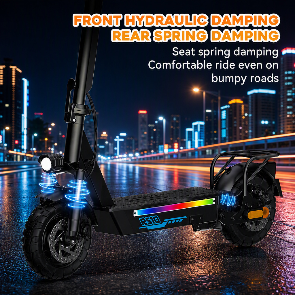European and American overseas warehouse cross-border electric scooter with long range, 10-inch foldable, 1200W high power, long range for adults