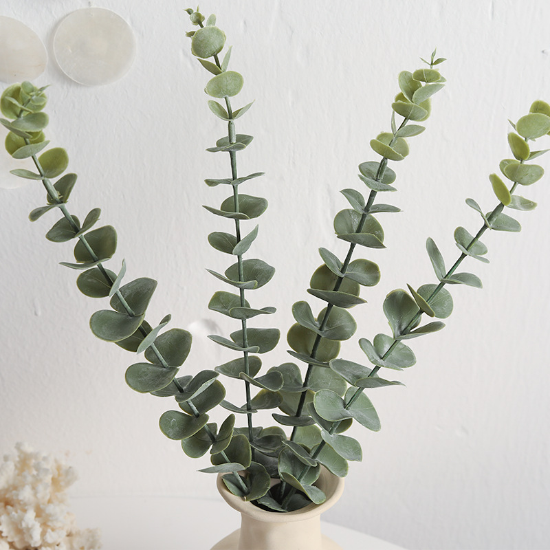 ins cold style simulation eucalyptus green plant ornaments flower arrangement fake flowers Nordic room home decoration retro money leaves