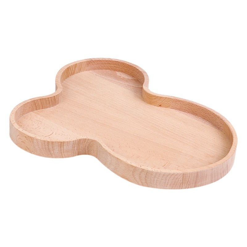 Plato de merienda de fruta de madera creativo Hotel vajilla placa de hornear postre sushi bandeja redonda sala de estar pan plato de fruta