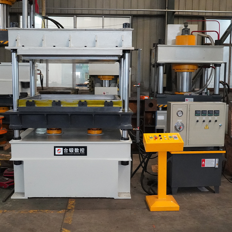 50 Tons Hot Press Plastic Plate Molding Hydraulic Press Double Cylinder Four Column Hydraulic Press Density Board Pp Board Press Manufacturer