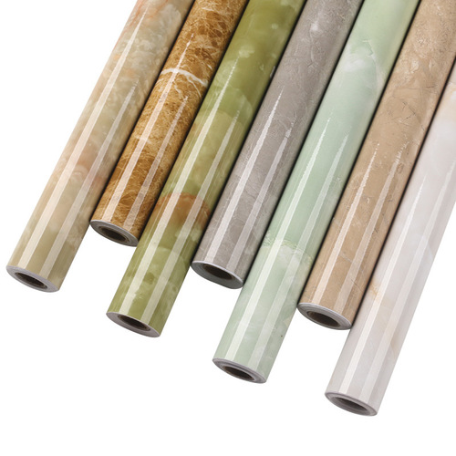 Marble sticker waterproof and oil proof self-adhesive wallpaper bathroom kitchen living room bathroom renovation factory wholesale