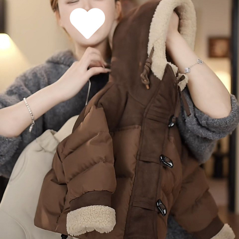 커피 그레인 코튼 코트