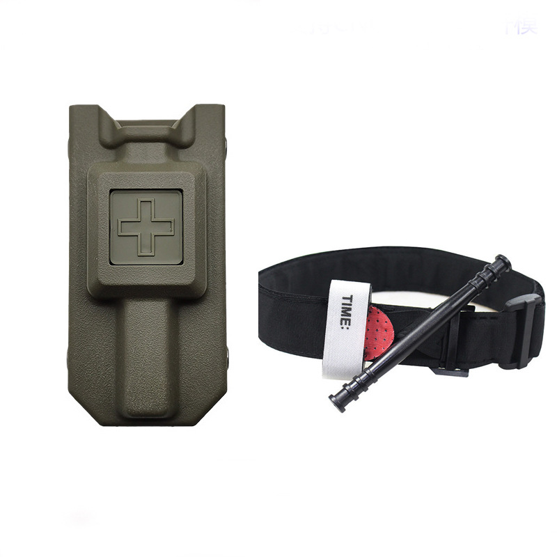 Punto torniquete de nailon para gatos hebilla táctica de primeros auxilios vendaje de entrenamiento militar giratorio al aire libre Velcro