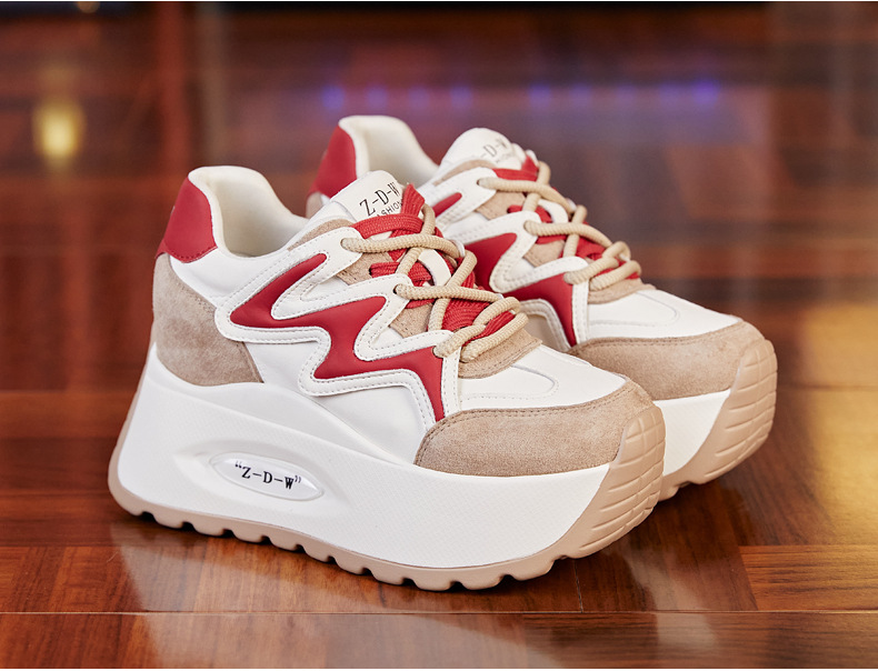 Giày sneaker chunky đế dày lưới thoáng khí mùa hè thu cho nữ — Màu đen chi tiết 6