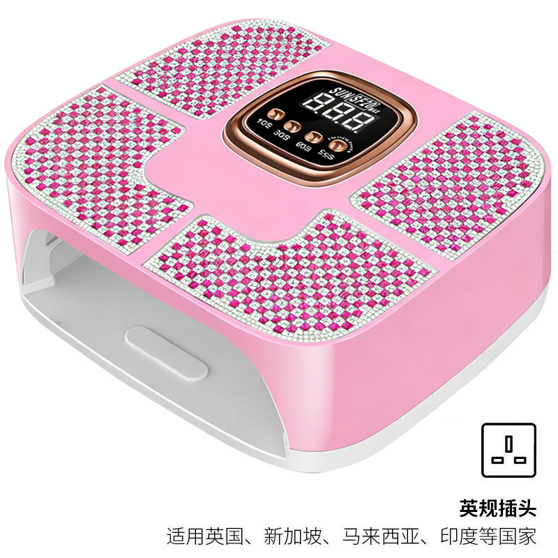 160W alta potencia manicure lámpara diámetro de alta calidad manicure luz de terapia de almacenamiento inteligente inducción manicure pegamento lámpara de horneado manicure