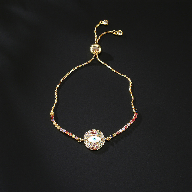 Fashion Eye Copper Bracelets Plating Zircon Copper Bracelets